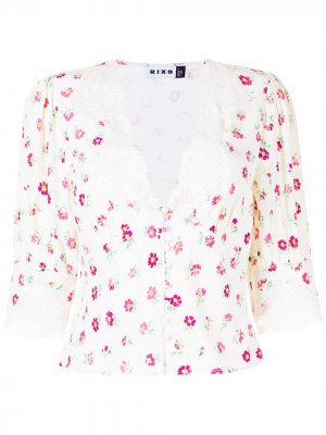 Блузка Amanda с кружевом Rixo. Цвет: нейтральные цвета