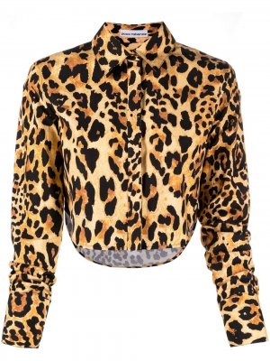 Рубашка с леопардовым принтом Paco Rabanne. Цвет: нейтральные цвета
