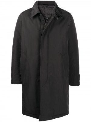 Однобортное пальто длины миди TOM FORD. Цвет: черный