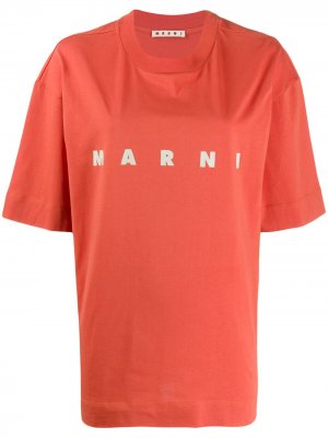 Футболка с логотипом Marni. Цвет: оранжевый