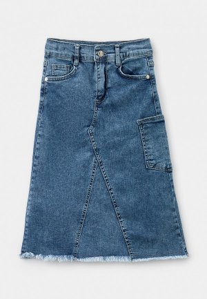 Юбка джинсовая Dali. Цвет: синий