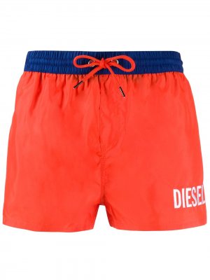 Плавки-шорты с логотипом Diesel. Цвет: оранжевый