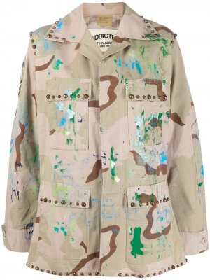 Куртка в стиле милитари с принтом P.A.R.O.S.H.. Цвет: нейтральные цвета