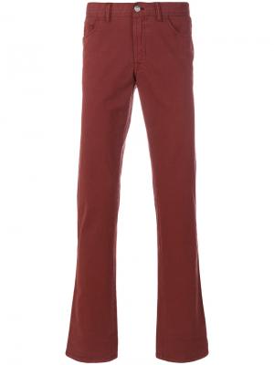 Классические брюки Brioni. Цвет: красный