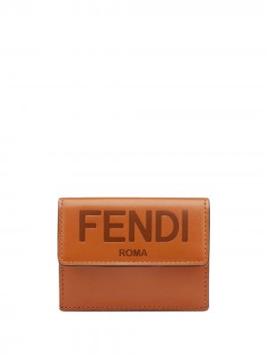 Маленький бумажник Fendi. Цвет: коричневый