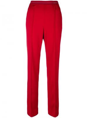 Спортивные брюки с поясом логотипом Prada. Цвет: красный