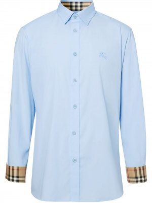 Рубашка с манжетами в клетку Burberry. Цвет: синий