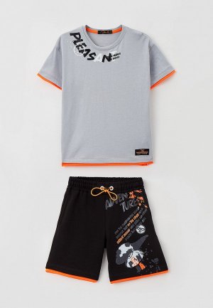Футболка и шорты Dali. Цвет: разноцветный