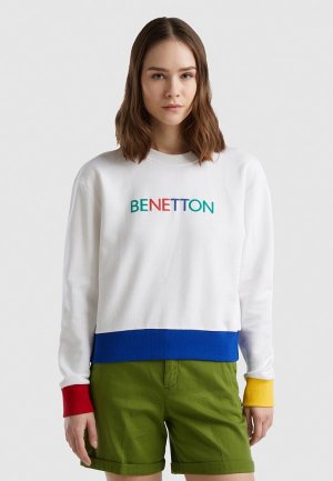Свитшот United Colors of Benetton. Цвет: белый