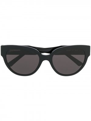 Солнцезащитные очки в оправе кошачий глаз Balenciaga Eyewear. Цвет: черный