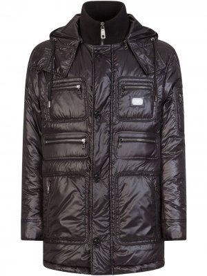 Пальто с высоким воротником Dolce & Gabbana. Цвет: черный