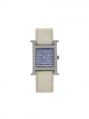 Наручные часы Heure H pre-owned 21 мм 2000-х годов Hermès. Цвет: синий