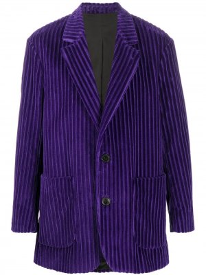 Короткое пальто на пуговицах AMI Paris. Цвет: фиолетовый