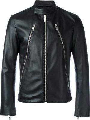 Стилизованна байкерская куртка Maison Margiela. Цвет: чёрный