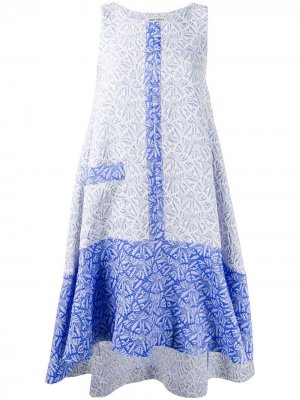 Расклешенное жаккардовое платье Re-Lenka HENRIK VIBSKOV. Цвет: синий