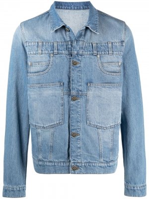 Джинсовая куртка с накладными карманами Balmain. Цвет: синий