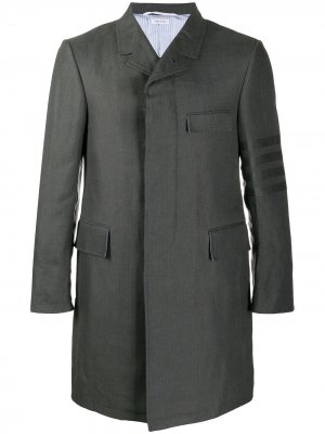 Пальто с полосками 4-Bar Thom Browne. Цвет: 025 dark grey