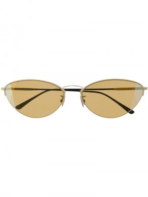 Солнцезащитные очки в оправе кошачий глаз Bottega Veneta Eyewear. Цвет: золотистый