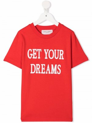 Футболка Get Your Dreams Alberta Ferretti Kids. Цвет: красный