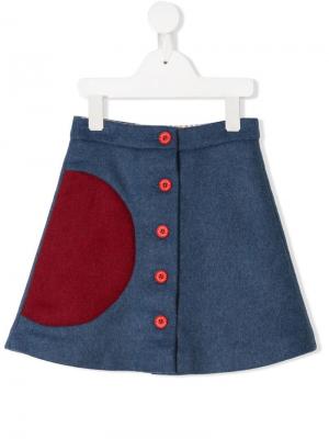 Contrast patch skirt #Mumofsix. Цвет: синий