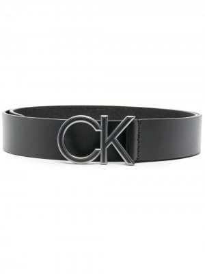 Ремень с пряжкой-логотипом Calvin Klein. Цвет: черный