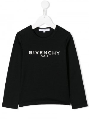 Толстовка с логотипом Givenchy Kids. Цвет: черный