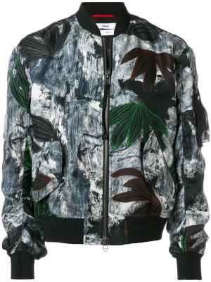 Куртка-бомбер с цветочным узором OAMC. Цвет: черный