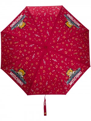 Зонт с принтом Moschino. Цвет: красный