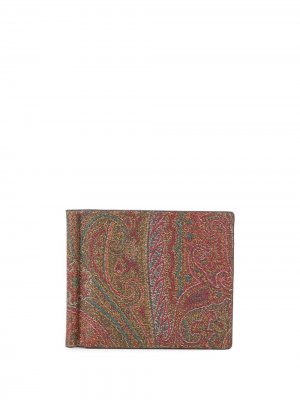 Бумажник с принтом пейсли Etro. Цвет: коричневый